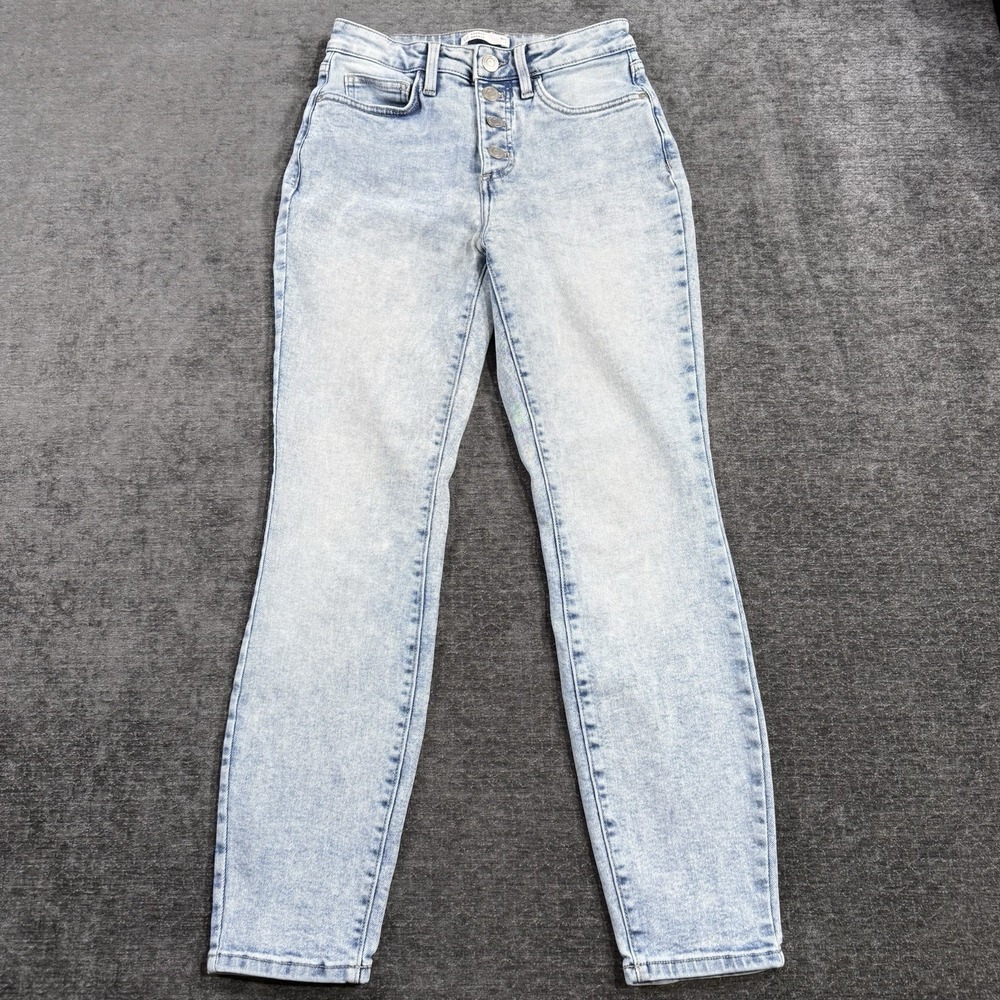 LC Lauren Conrad Feel Good Women's‎ Jeans Mid Rise Skinny Blue Denim Size 4